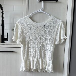 Elegant White Lace Top